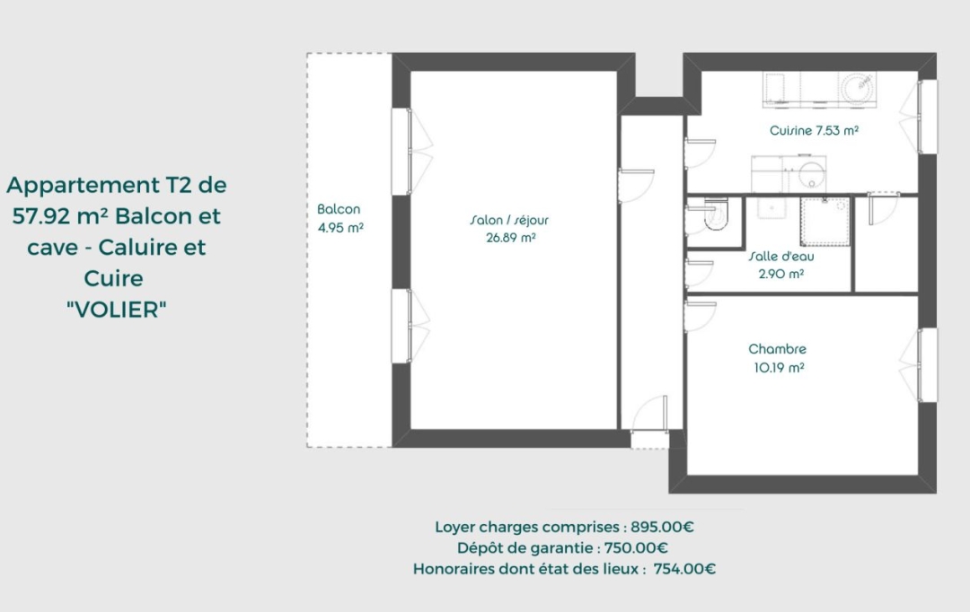 Annonces NEUVILLE : Appartement | CALUIRE-ET-CUIRE (69300) | 58 m2 | 895 € 